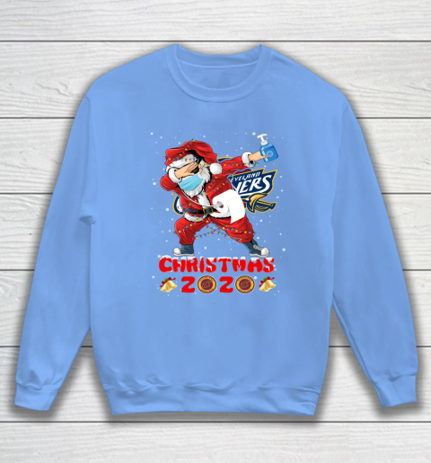 Cleveland Cavaliers Funny Santa Claus Dabbing Christmas 2020 NBA Sweatshirt 8