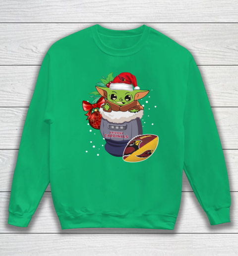 Arizona Cardinals Christmas Baby Yoda Star Wars Funny Happy NFL Sweatshirt 6