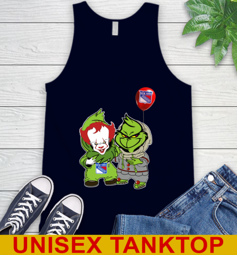 New York Rangers Baby Pennywise Grinch Christmas NHL Hockey Tank Top 3