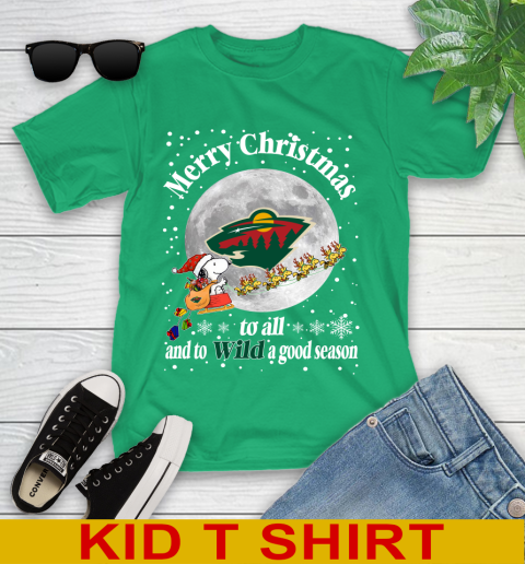 Minnesota Wild Merry Christmas To All And To Wild A Good Season NHL Hockey Sports Youth T-Shirt 7