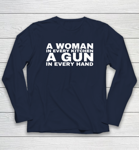 A Woman In Every Kitchen A Gun In Every Hand Shirt Sean Strickland Long Sleeve T-Shirt 2
