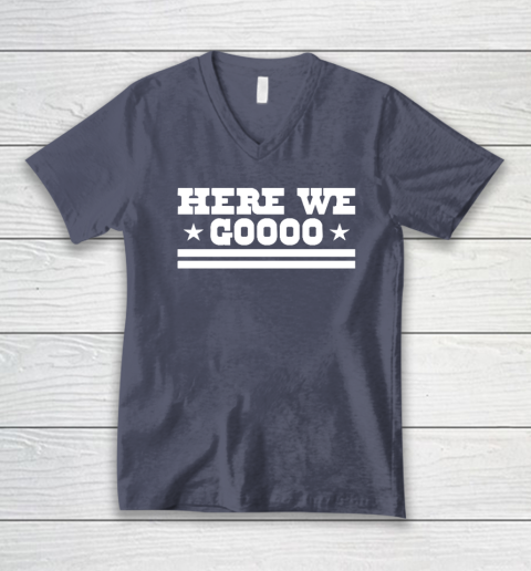 Dallas Cowboys Here We Go V-Neck T-Shirt 6