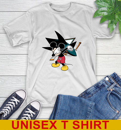 San Jose Sharks NHL Hockey Dabbing Mickey Disney Sports T-Shirt