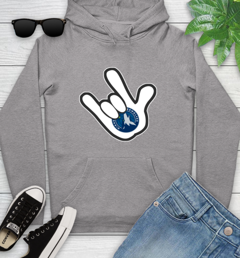 Minnesota Timberwolves NBA Basketball Mickey Rock Hand Disney Youth Hoodie 6