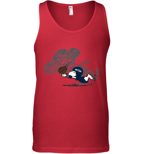 Seattle Seahawks Snoopy Plays The Football Game Tank Top