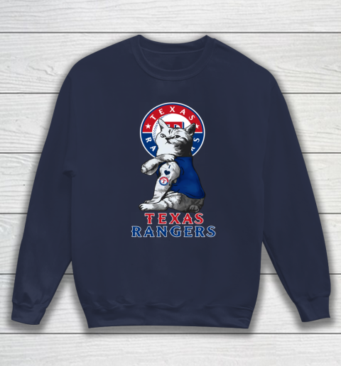 MLB Baseball My Cat Loves Texas Rangers Sweatshirt 2