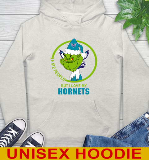 Charlotte Hornets NBA Christmas Grinch I Hate People But I Love My Favorite Basketball Team Hoodie 12