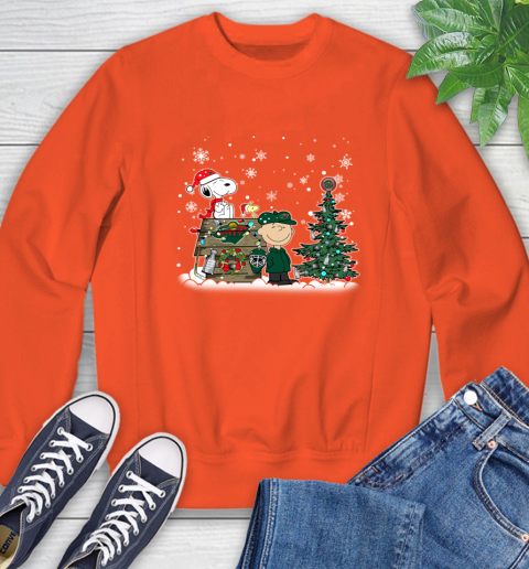 NHL Minnesota Wild Snoopy Charlie Brown Woodstock Christmas Stanley Cup Hockey Sweatshirt 3