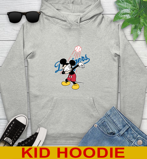Los Angeles Dodgers MLB Baseball Dabbing Mickey Disney Sports Youth Hoodie