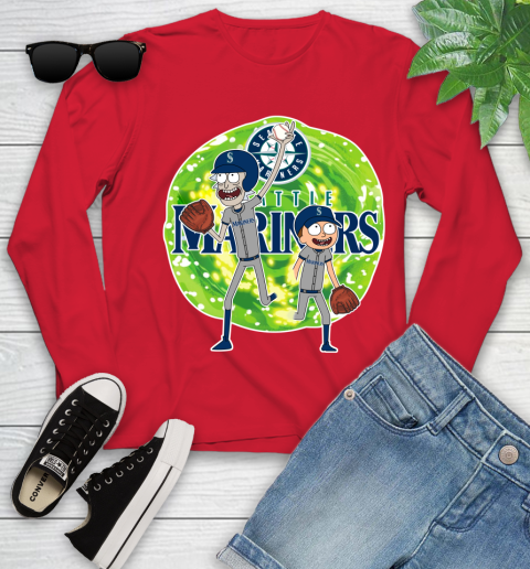 MLB Seattle Mariners Rick And Morty Baseball Sports Youth Long Sleeve 11