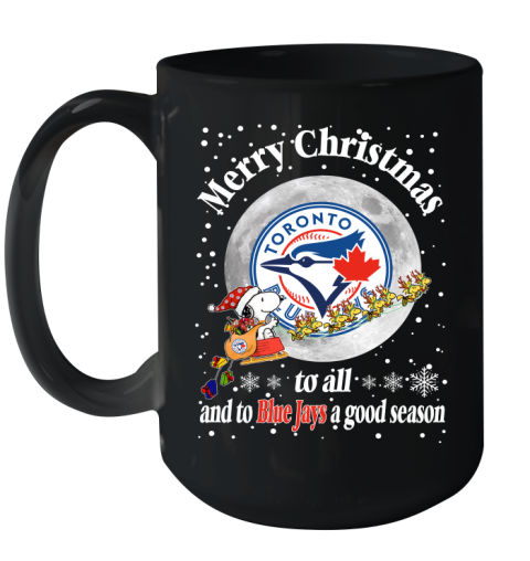 Toronto Blue Jays Merry Christmas To All And To Blue Jays A Good Season MLB Baseball Sports Ceramic Mug 15oz