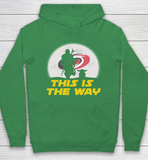 Carolina Hurricanes NHL Ice Hockey Star Wars Yoda And Mandalorian This Is The Way Hoodie 5