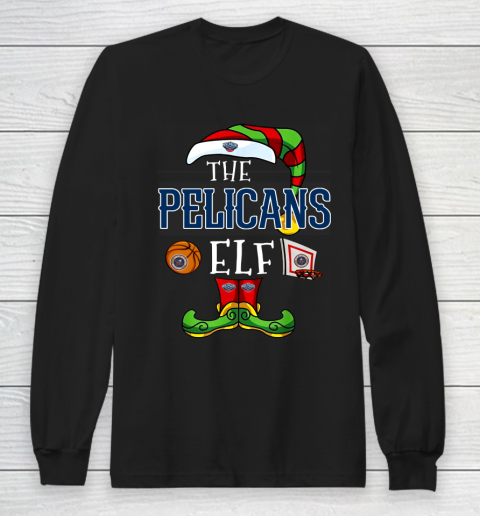 New Orleans Pelicans Christmas ELF Funny NBA Long Sleeve T Shirt Tee For Sports