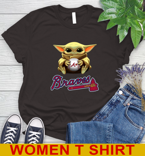 MLB Baseball Atlanta Braves Star Wars Baby Yoda Shirt 96