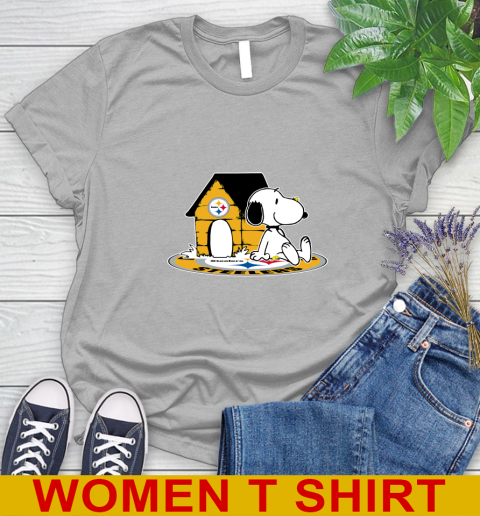 NFL Football Pittsburgh Steelers Snoopy The Peanuts Movie Shirt Women's T-Shirt 5