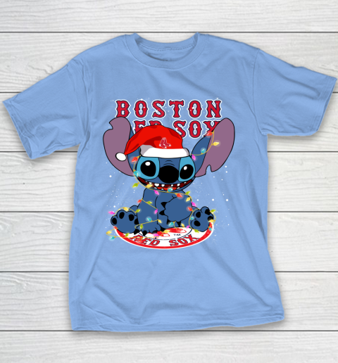 Boston Red Sox MLB noel stitch Baseball Christmas Youth T-Shirt 7