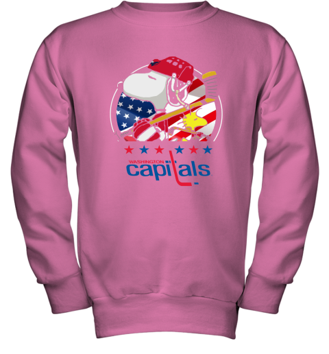 Washington Capitals Ice Hockey Snoopy And Woodstock NHL Youth Sweatshirt