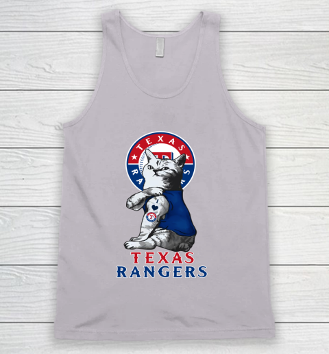 MLB Baseball My Cat Loves Texas Rangers Tank Top 3