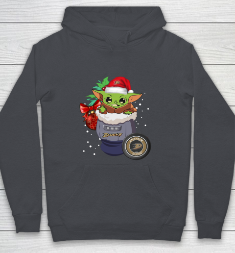 Anaheim Ducks Christmas Baby Yoda Star Wars Funny Happy NHL Youth Hoodie 7