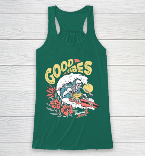 Good Vibes Skeleton Surfer Racerback Tank 5