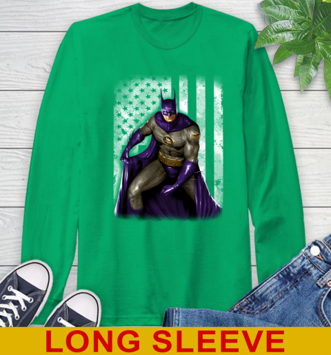 Minnesota Vikings NFL Football Batman DC American Flag Shirt Long Sleeve T-Shirt 8