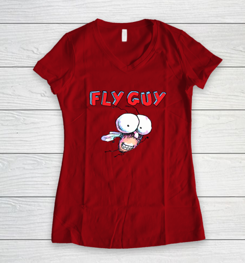 Fly Guy Funny Women's V-Neck T-Shirt 5