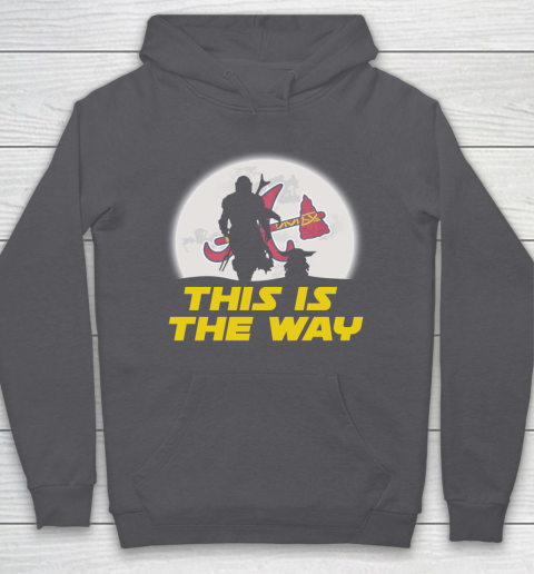 Atlanta Braves MLB Baseball Star Wars Yoda And Mandalorian This Is The Way Hoodie 4