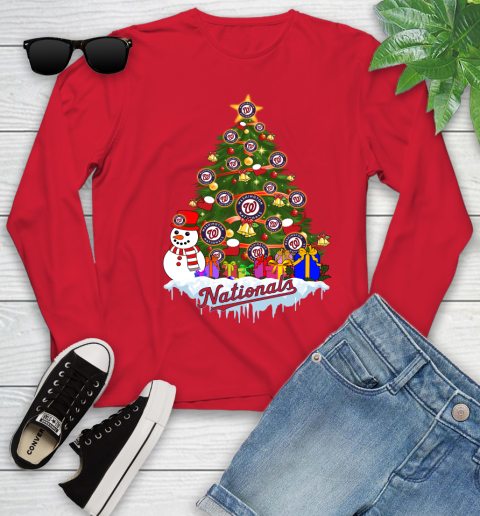 Washington Nationals Merry Christmas MLB Baseball Sports Youth Long Sleeve 11