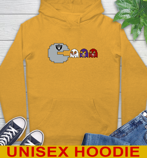 Oakland Raiders NFL Football Pac Man Champion Hoodie 4 Oakland Raiders NFL Football Pac Man Champion Hoodie - Image 4