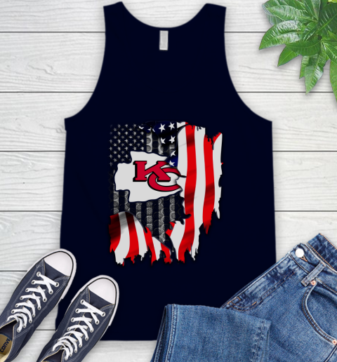 Kansas City Chiefs NFL Football American Flag Tank Top 2