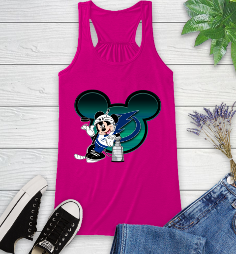 NHL Tampa Bay Lightning Stanley Cup Mickey Mouse Disney Hockey T Shirt Racerback Tank 8