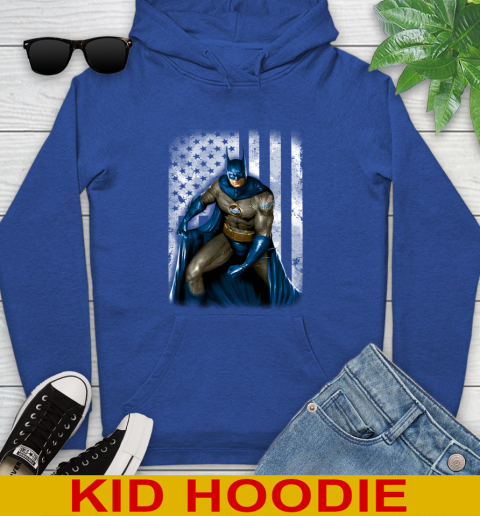 Los Angeles Dodgers MLB Baseball Batman DC American Flag Shirt Youth Hoodie 10