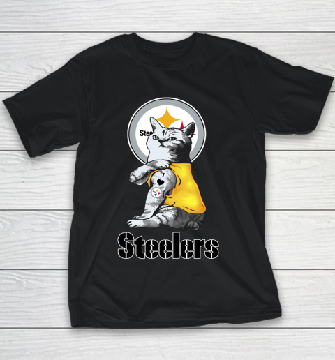 NFL Football My Cat Loves Pittsburgh Steelers Youth T-Shirt NFL Football My Cat Loves Pittsburgh Steelers Youth T-Shirt