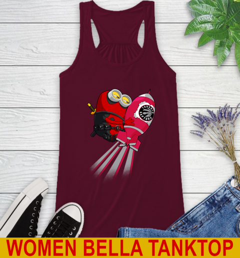 NBA Basketball Toronto Raptors Deadpool Minion Marvel Shirt Racerback Tank 2