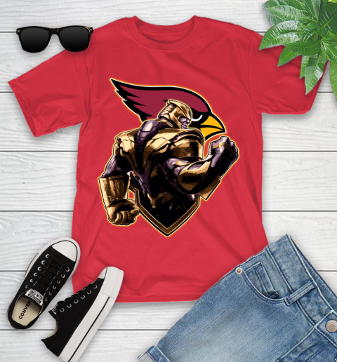 NFL Thanos Avengers Endgame Football Sports Arizona Cardinals Youth T-Shirt 10