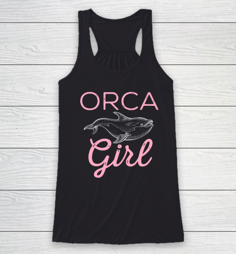 Funny Orca Lover Graphic for Women Girls Kids Whale Racerback Tank
