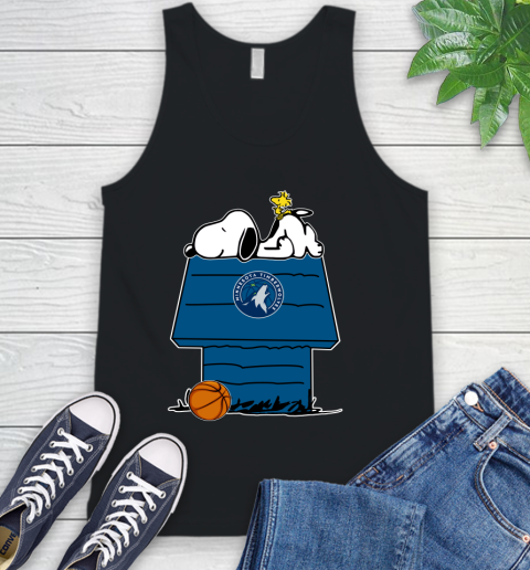 Minnesota Timberwolves NBA Basketball Snoopy Woodstock The Peanuts Movie Tank Top 2