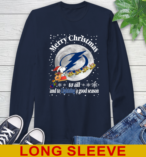 Tampa Bay Lightning Merry Christmas To All And To Lightning A Good Season NHL Hockey Sports Long Sleeve T-Shirt 3