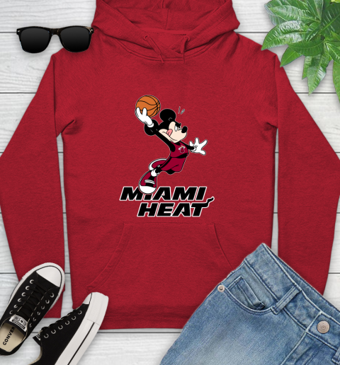 NBA Basketball Miami Heat Cheerful Mickey Mouse Shirt Youth Hoodie 10