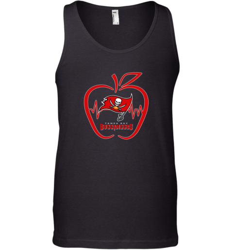 Apple Heartbeat Teacher Symbol Tampa Bay Buccaneers Tank Top