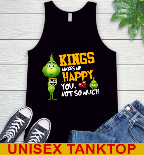 NHL Los Angeles Kings Makes Me Happy You Not So Much Grinch Hockey Sports Tank Top