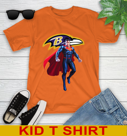 NFL Superman DC Sports Football Baltimore Ravens Youth T-Shirt 7