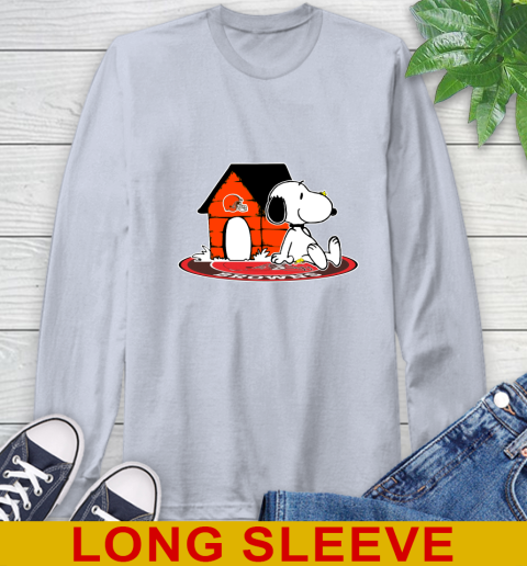 NFL Football Cleveland Browns Snoopy The Peanuts Movie Shirt Long Sleeve T-Shirt 6