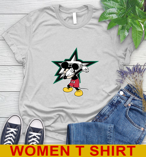 Dallas Stars NHL Hockey Dabbing Mickey Disney Sports Women's T-Shirt