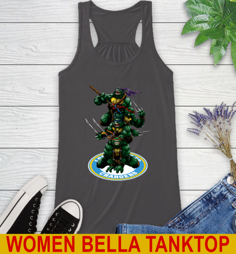 NFL Football Los Angeles Chargers Teenage Mutant Ninja Turtles Shirt Racerback Tank 12