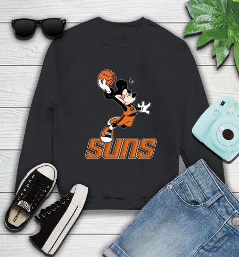 NBA Basketball Phoenix Suns Cheerful Mickey Mouse Shirt Sweatshirt