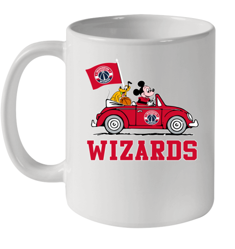 NBA Basketball Washington Wizards Pluto Mickey Driving Disney Shirt Ceramic Mug 11oz