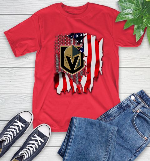 Vegas Golden Knights NHL Hockey American Flag T-Shirt 11