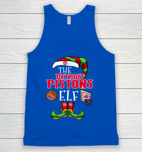Detroit Pistons Christmas ELF Funny NBA Tank Top 4