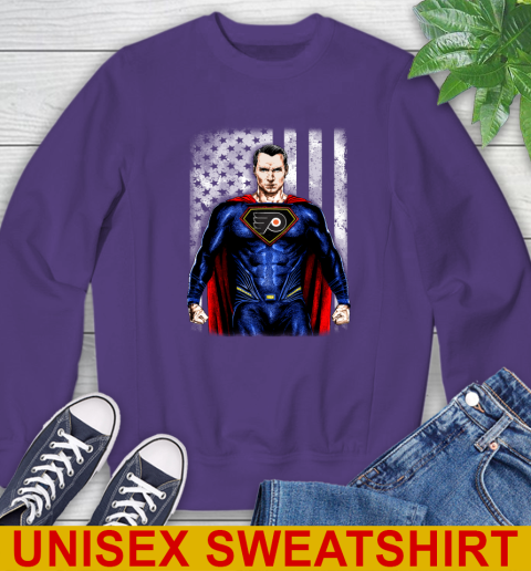 NHL Hockey Philadelphia Flyers Superman DC Shirt Sweatshirt - Image 5